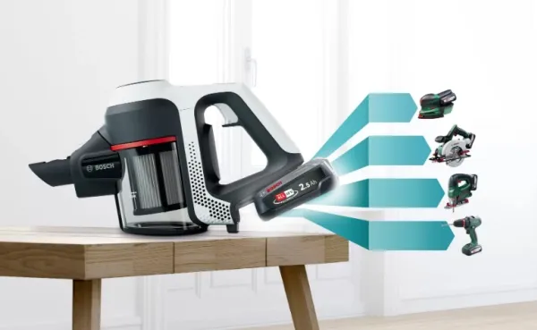 Bosch Serie | 6 BKS611MTB - Støvsuger - pind/håndholdt (2-i-1) - uden pose - ledningsfri - hvid