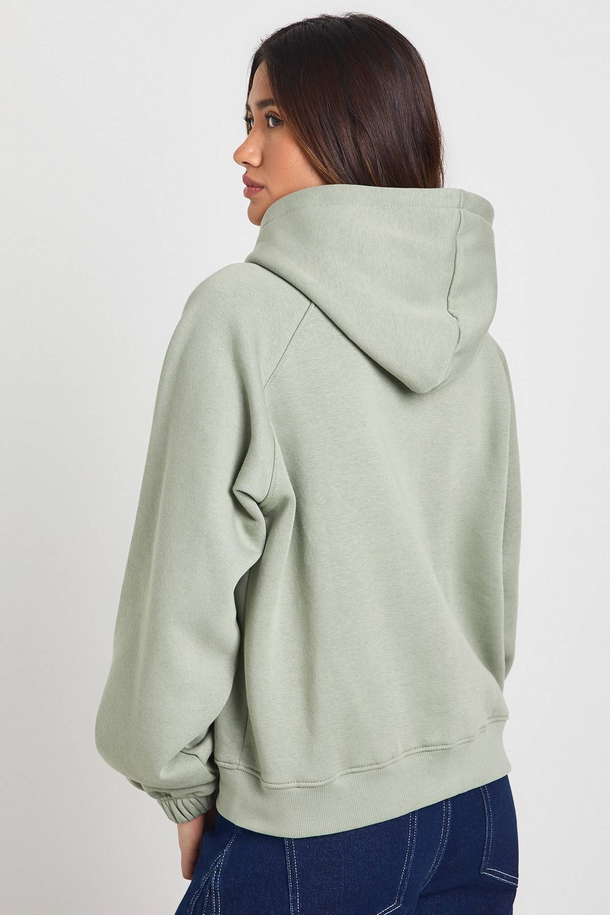 boohoo Sweat à Casynthétiqueche Boxy Zippé à Coutures Raglan
