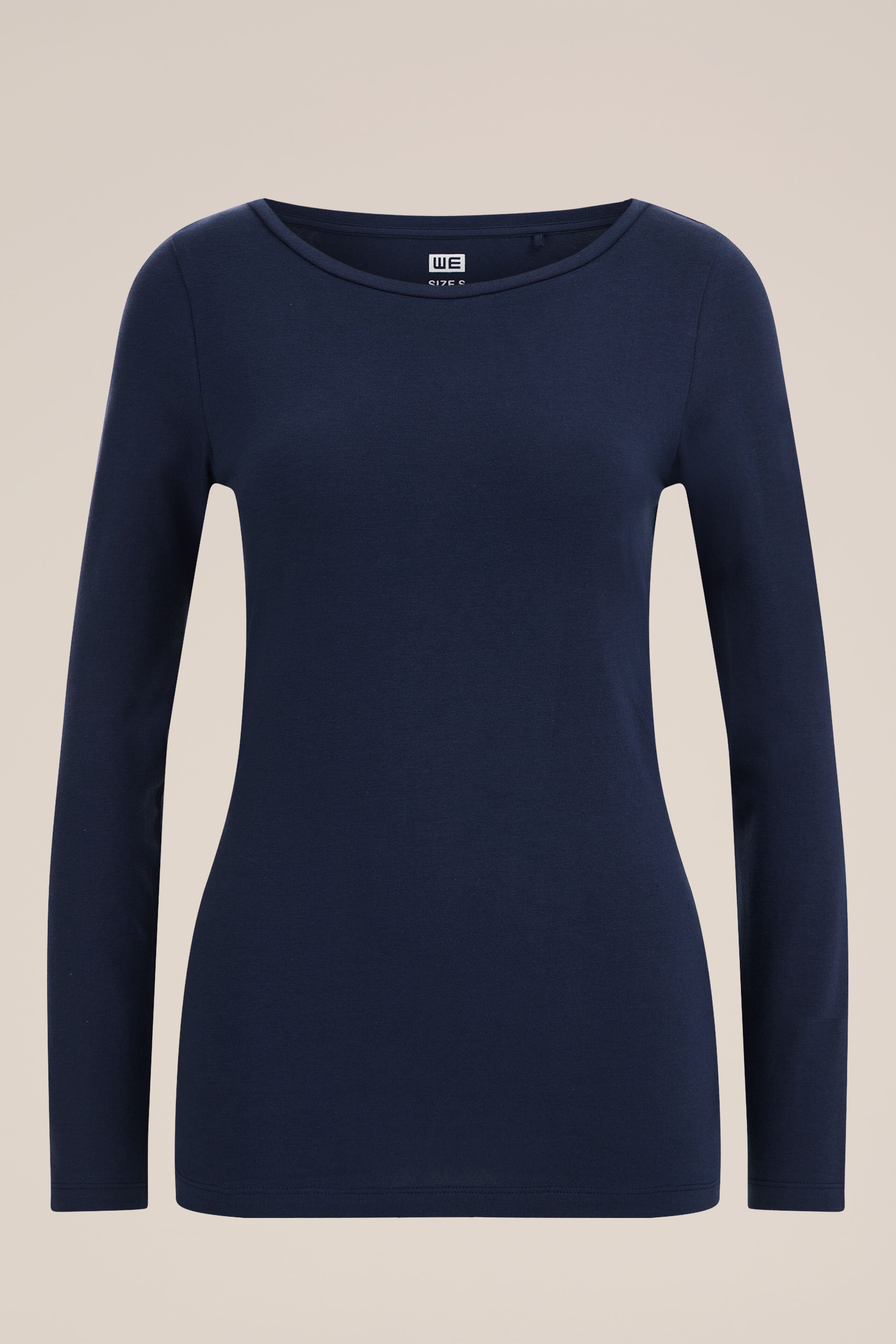 T-shirt van katoenmix WE Fashion Blauw