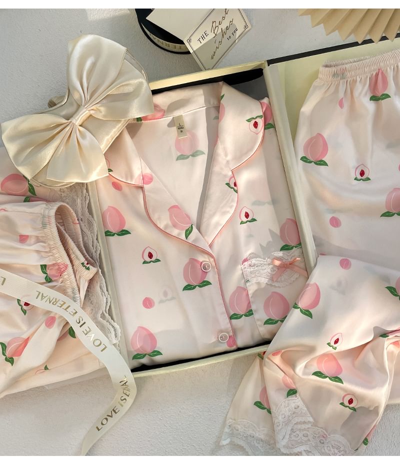 Sweetzer - Pyjamaset met perzikprint