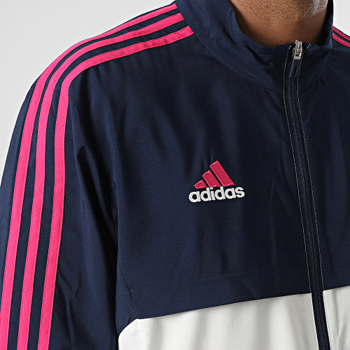 Veste Zippée A Bandes Arsenal HT4442 Bleu Marine Blanc