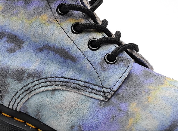 Dr martens boots bottine plates femme pascal tie and dye bleu