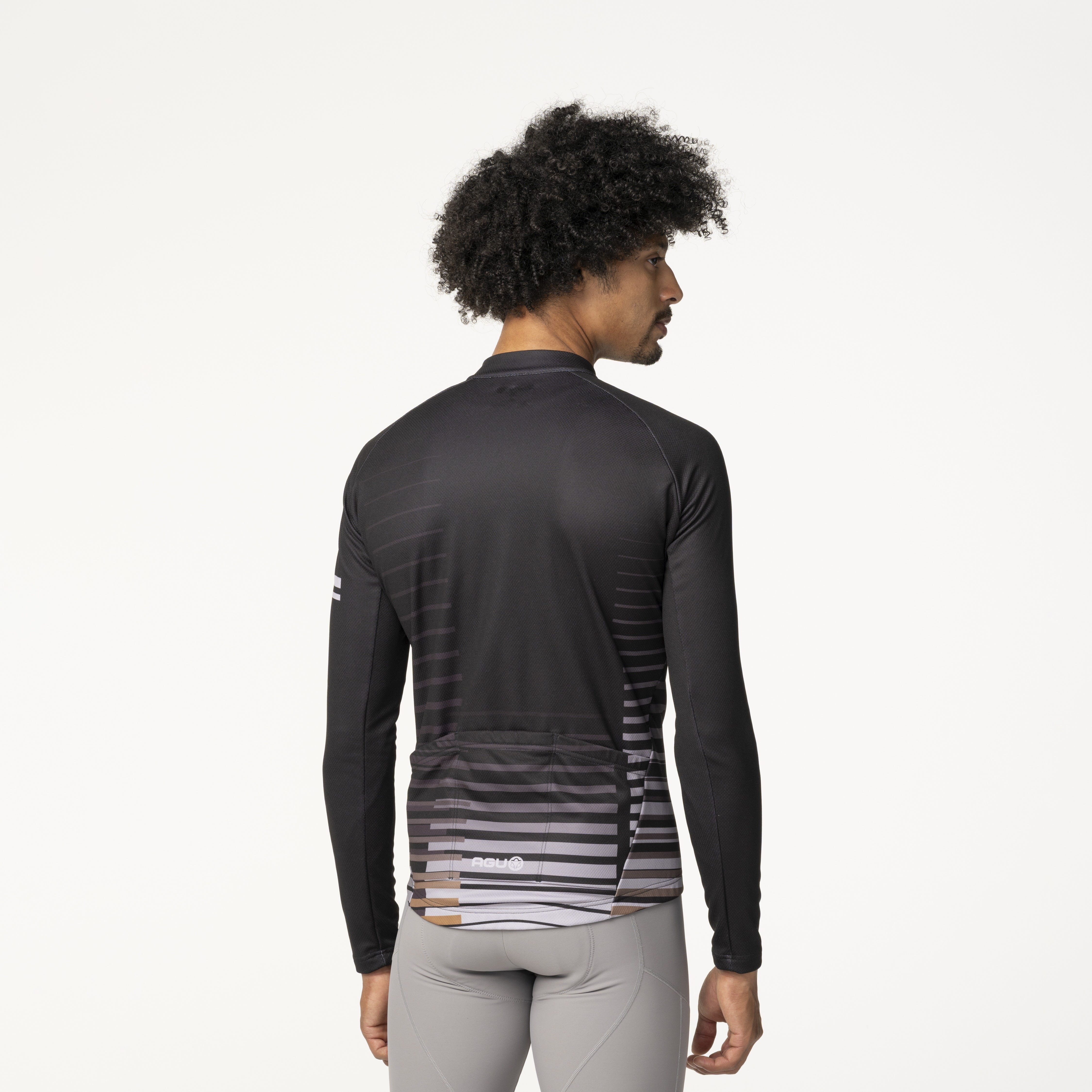 AGU Essential Lange Mouwen Heren fietsshirt - Black