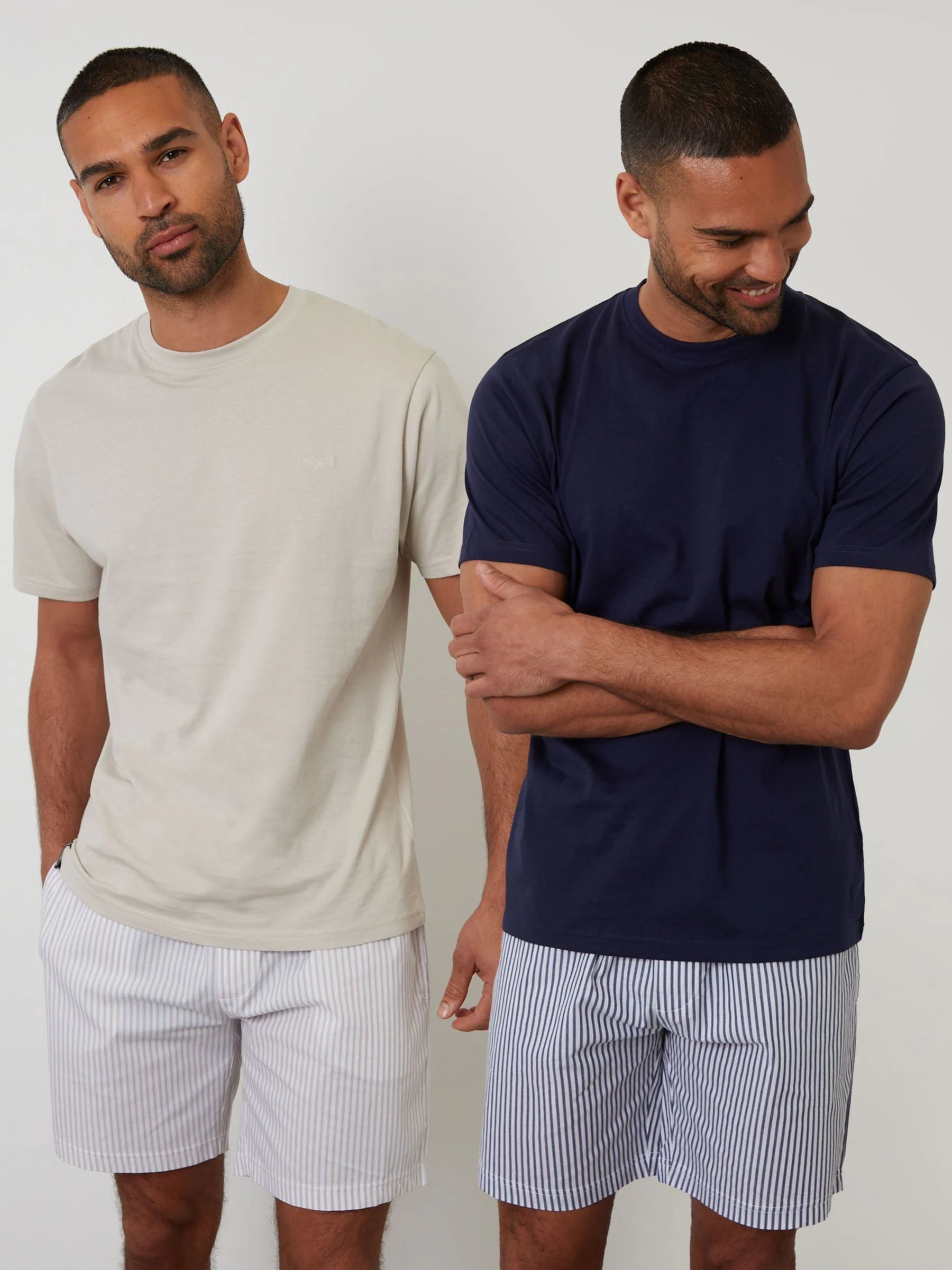 Threadbare Stripe Short Sleeve Pyjamas Set 2 Pack