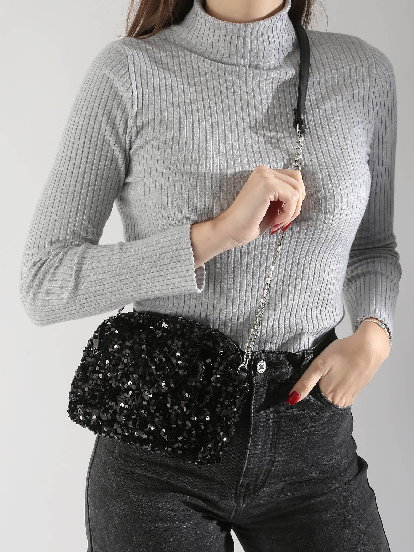 Sac bandoulire Naina sequins sequins PIECES