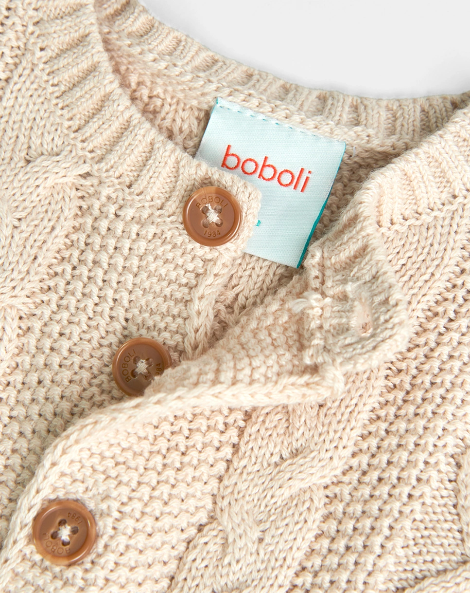 Strickjacke PATTERN in beige