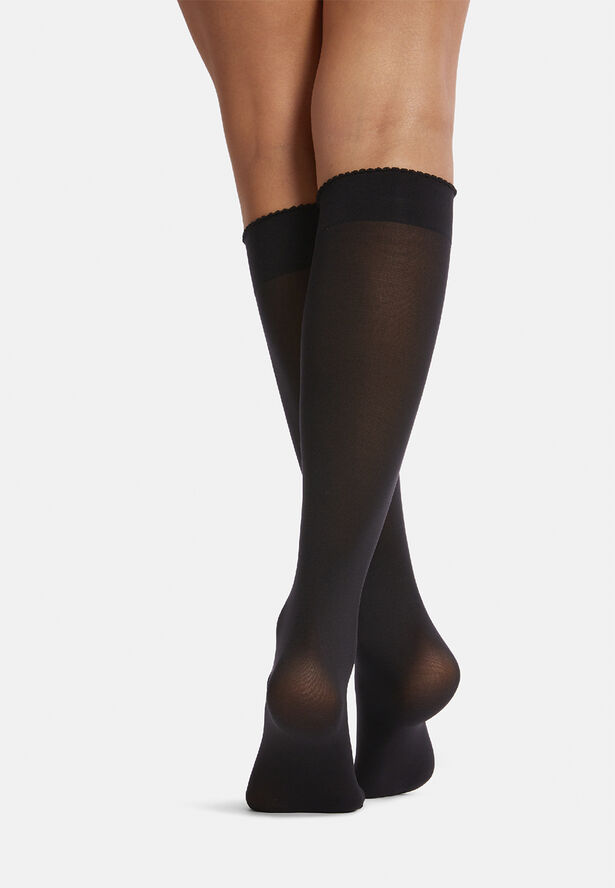 Wolford Velvet de luxe 50 knæstrømper Sort