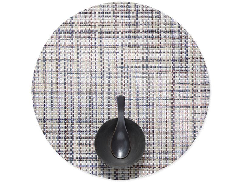 Chilewich Tischset Basketweave, rund, 38 cm x 38 cm, Bonbon Platzset