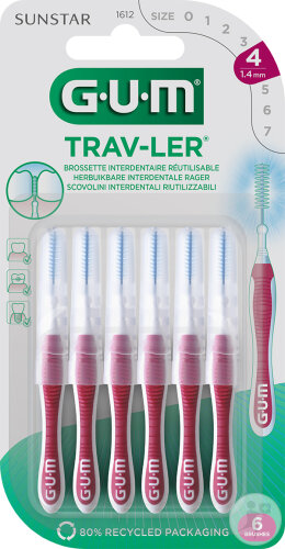 Gum Trav-Ler Brossette Interdentaire 1,4mm 6 Pièces (1612)