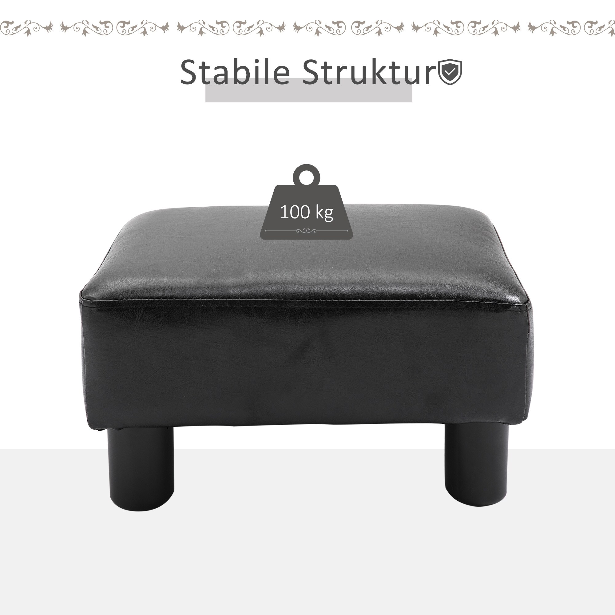 HOMCOM Fußhocker 40 x 30 x 24 cm (LxBxH)