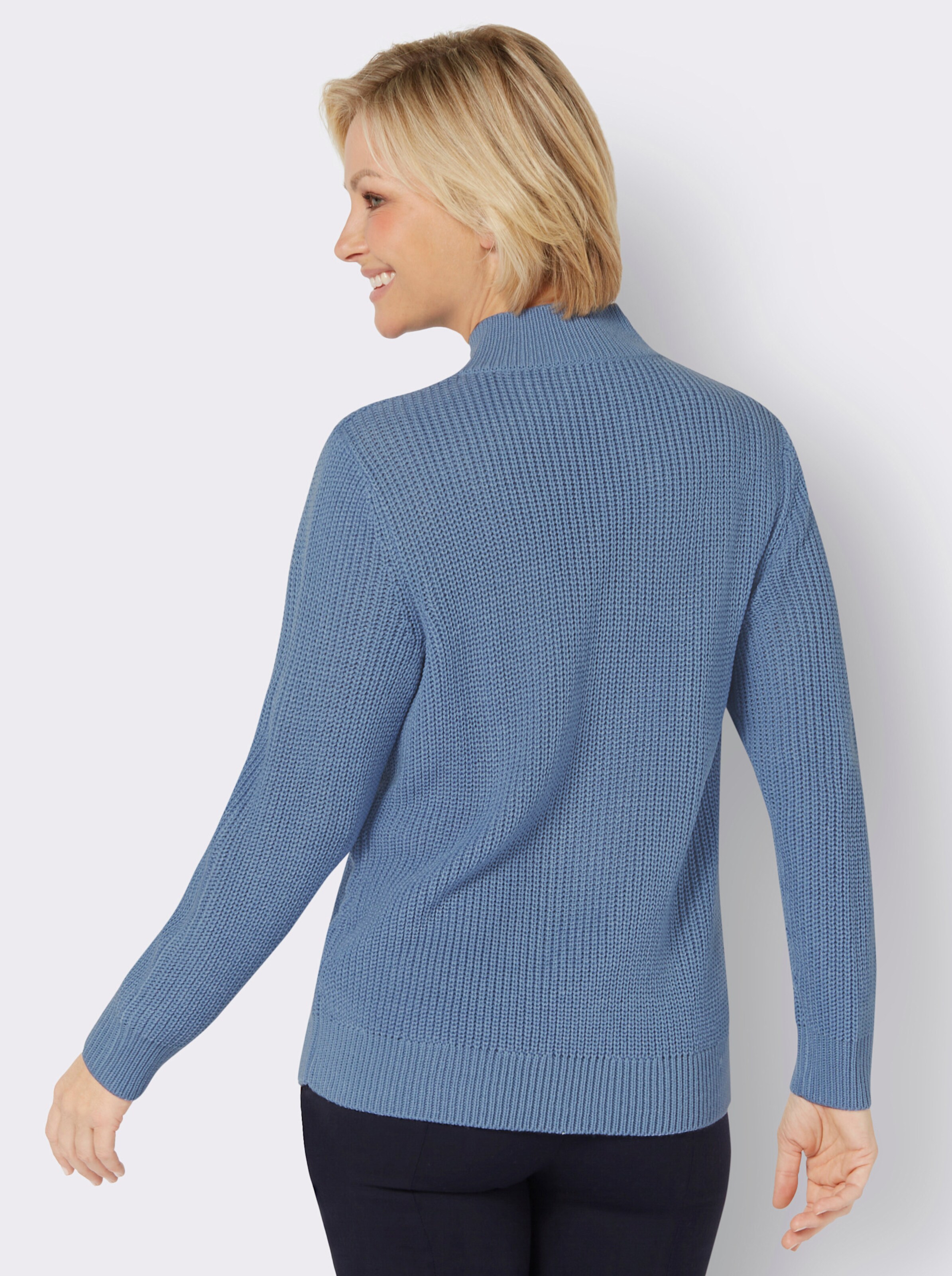 Stehkragen-Pullover