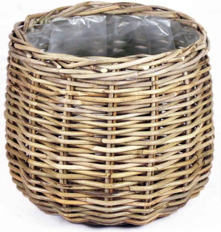 Van der Leeden plantenmand grijs D 26 H 24 cm