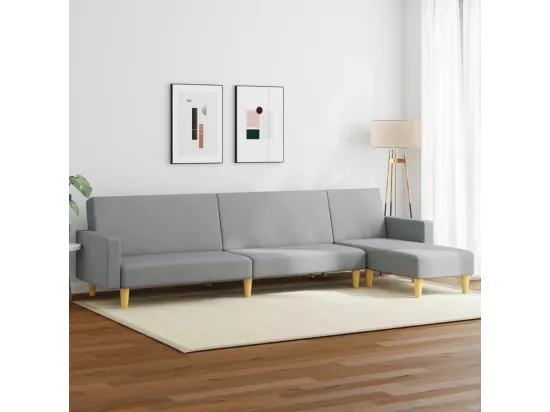Ensemble de canapés 2 pièces gris clair tissu