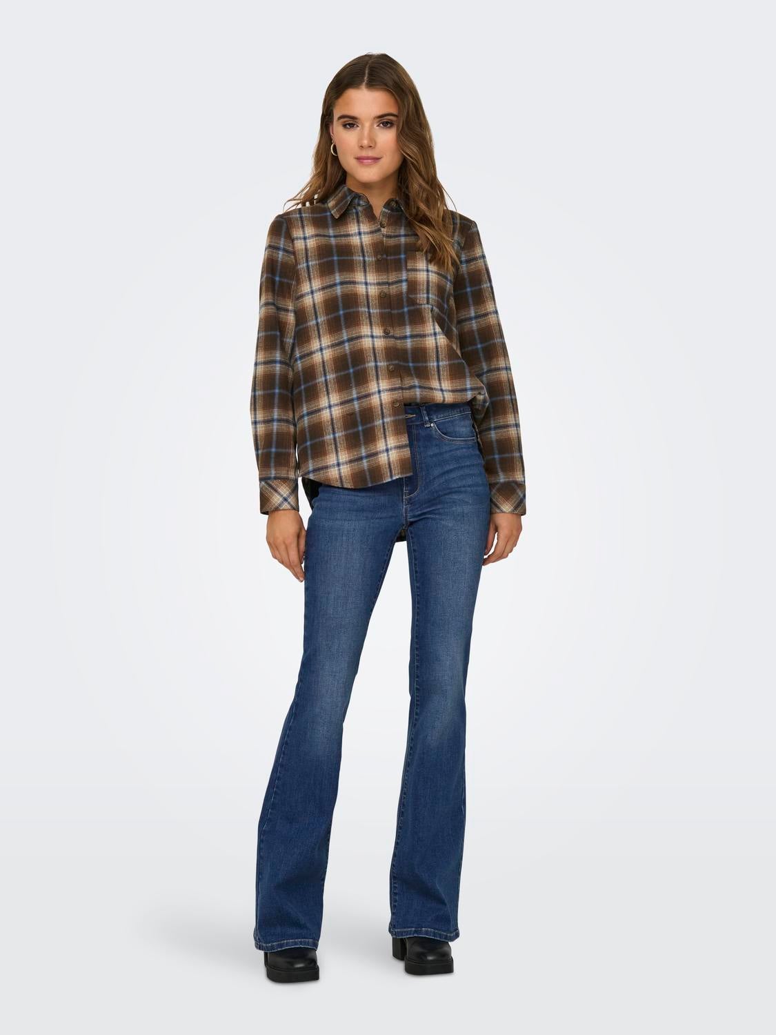 ONLROSE Hohe Taille Ausgestellt Jeans Medium Blue Denim