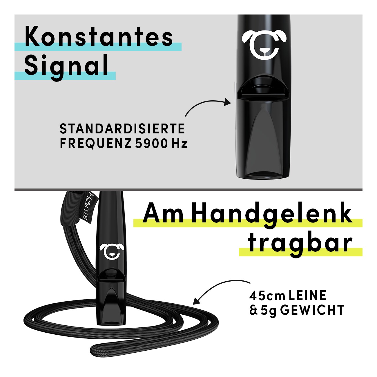 STUCH Hundepfeife für Rückruf - Professionelle Hundepfeife