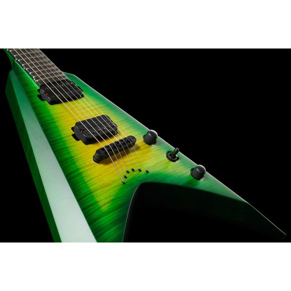 Solar Guitars V2.6LB Flame Lime Burst Matte