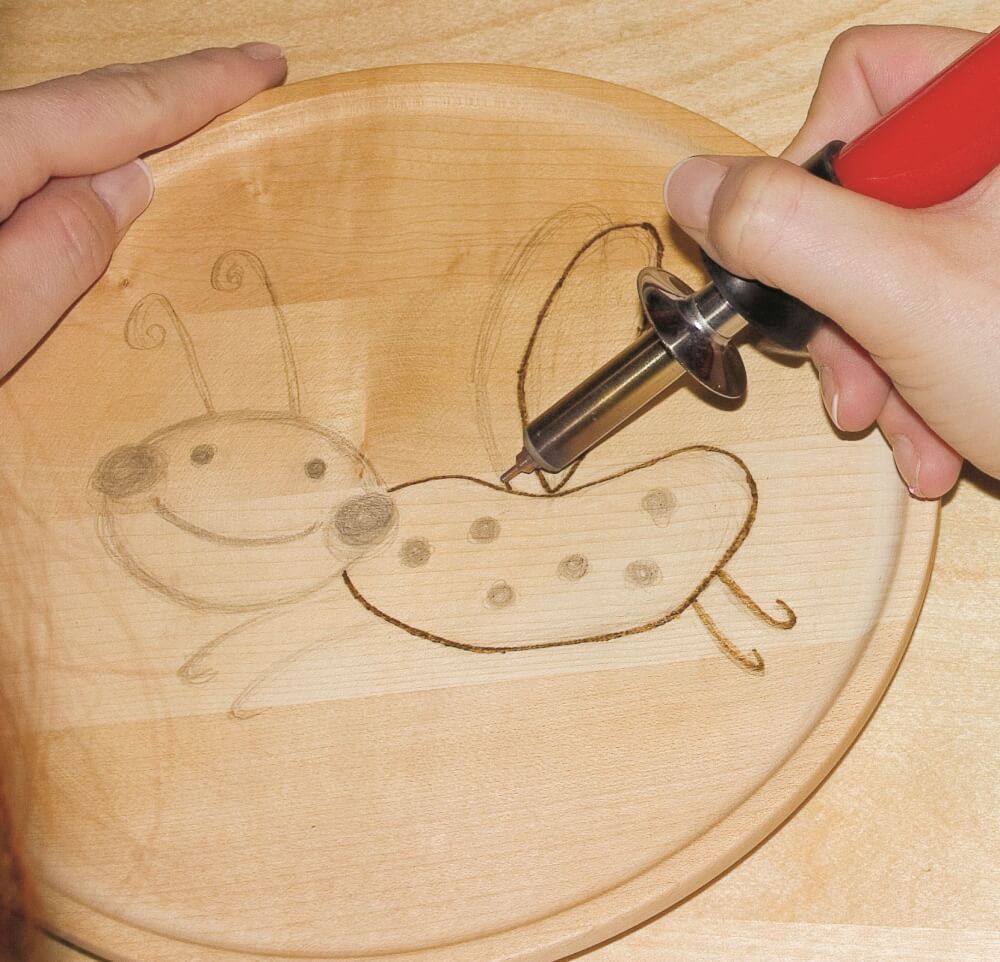 PEBARO Bastelset Brandmalerei Brandmal-Geschenk-Set inkl. Holz
