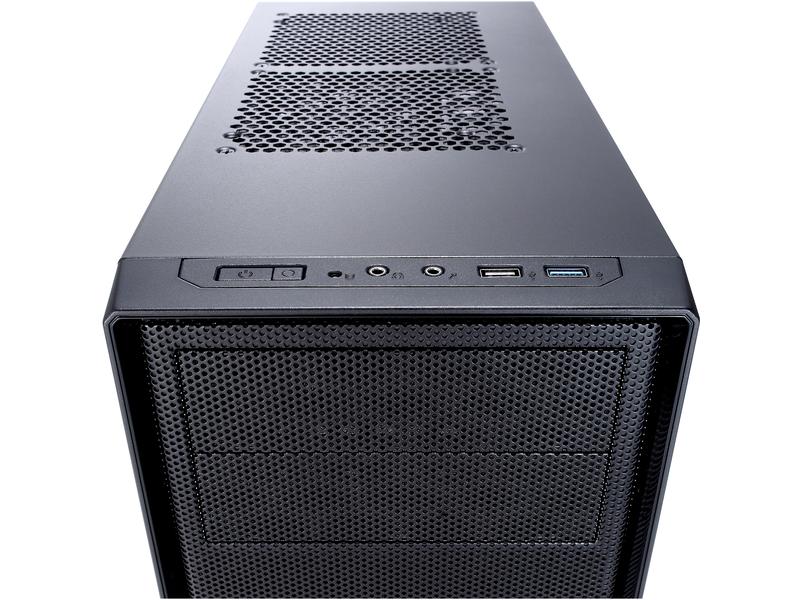 Fractal Design PC-Gehäuse Focus G Schwarz Leises Mid-Tower Gehäuse für ATX Mainboards mit grossem Sichtfenster