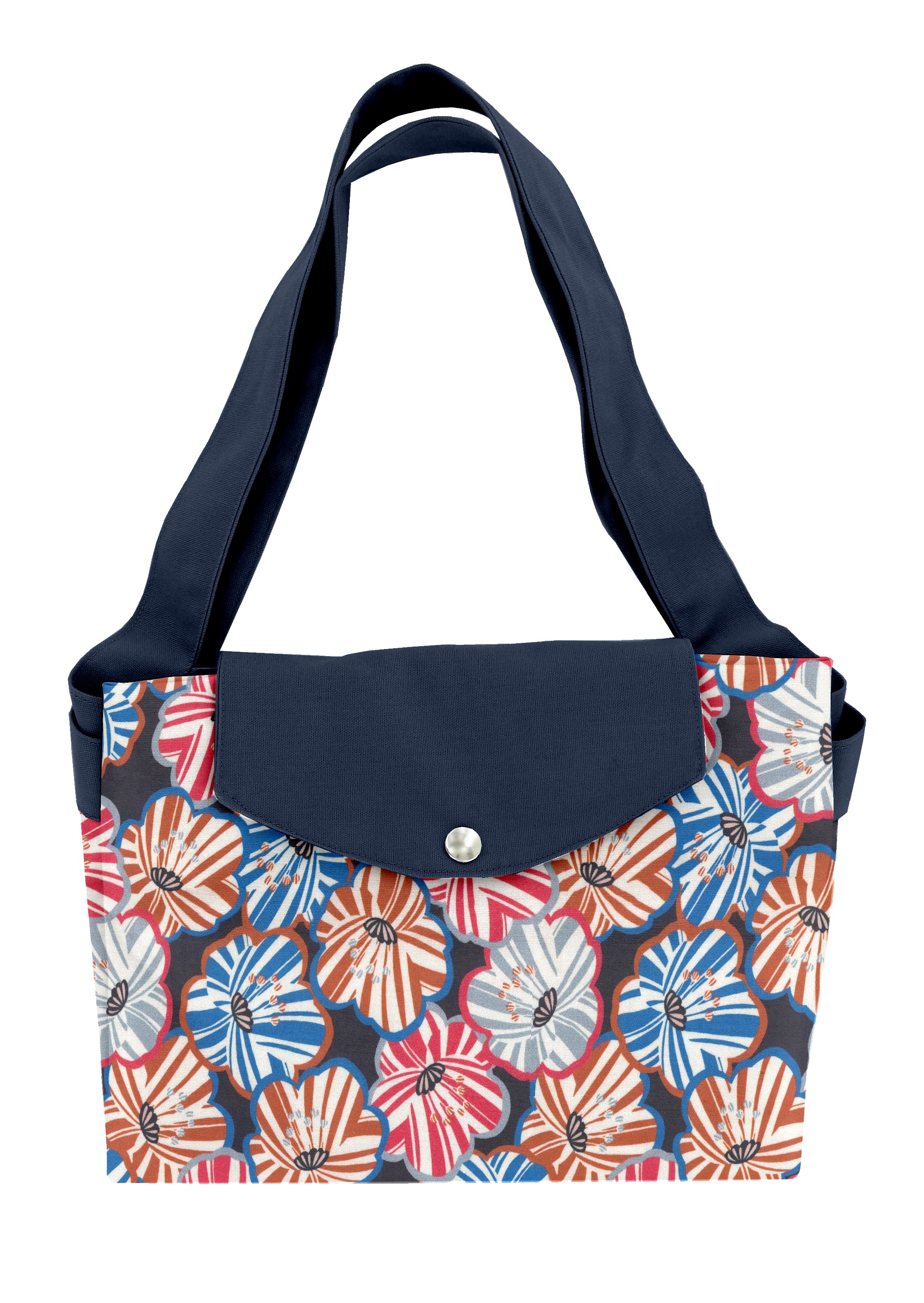 Sac Cabas Grand Anémones Rayées