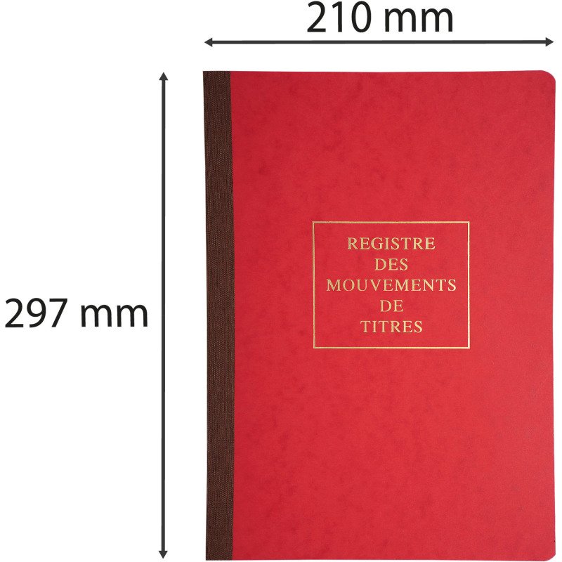 Registre  piqûre des mouvements de titres couleurs aléatoires 29,7 X 21 cm 40 pages