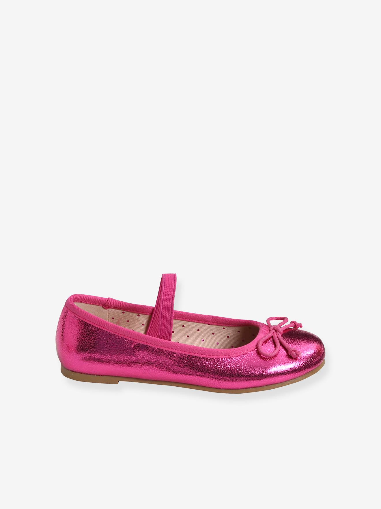 Sapatilhas de ballet iridescentes para meninas, cinza metálico escuro