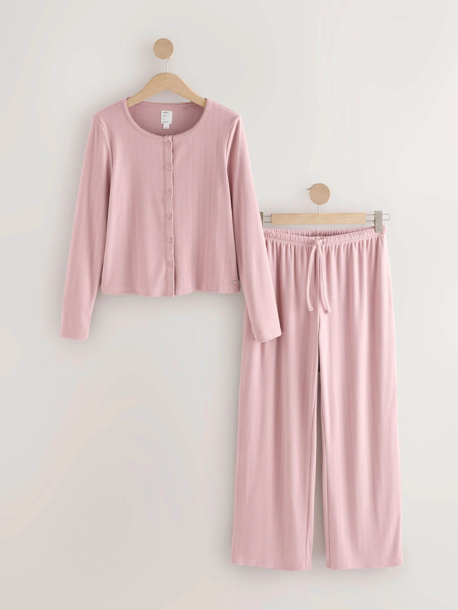 Roze - Cosy Pointelle Long Sleeve Pyjamas