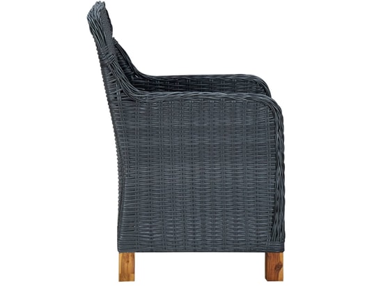 LES TENDANCES - Ensemble table et chaises de jardin-gris-6 places-300471