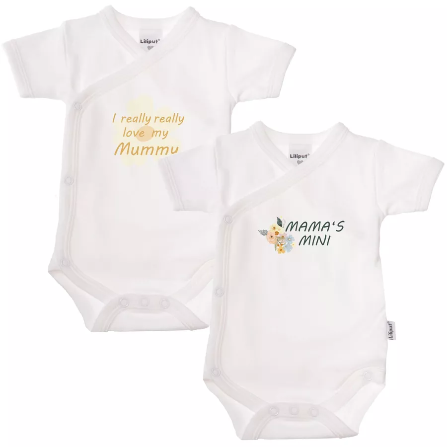 Liliput Wickelbody im 2er-Pack Mama's Mini weiß