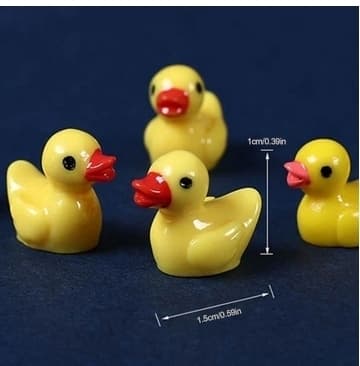 200 stk Tiny Ducks Sett 6 Color Dekorasjon Realistisk form Slitesterk harpiks Bedårende Ender til Julebursdagsfest Barnas dag 100 stk