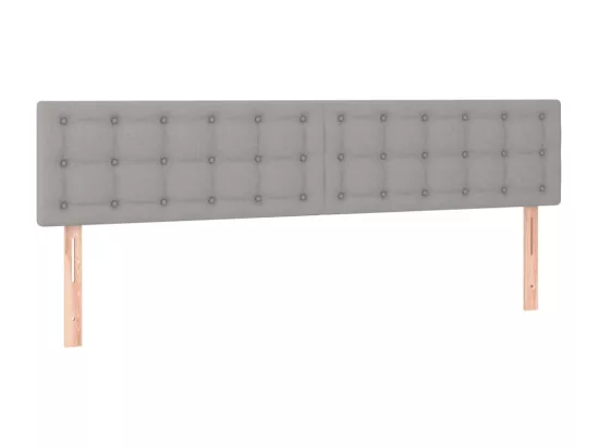 Sommier tapissier et matelas et LED Gris clair 180x200 cm Tissu
