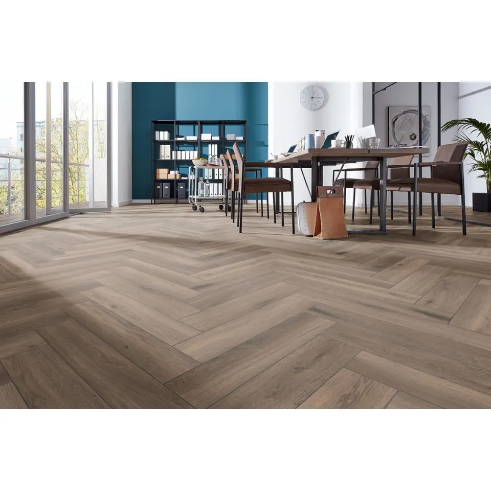 Laminaat Herringbone - visgraat donker eiken