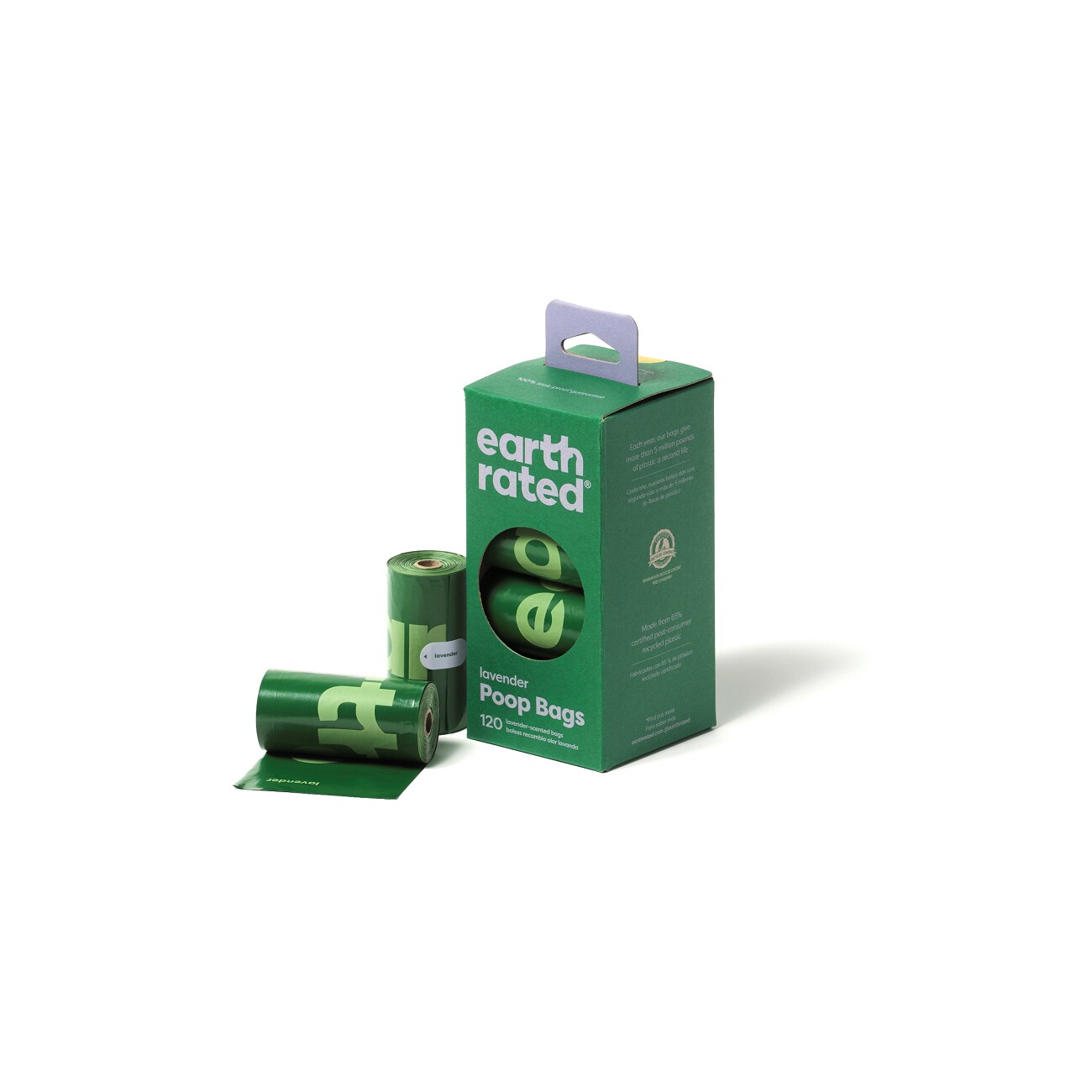 Earth Rated Kotbeutel Lavendelduft auf 8 Nachfüllrollen 120 Stk.