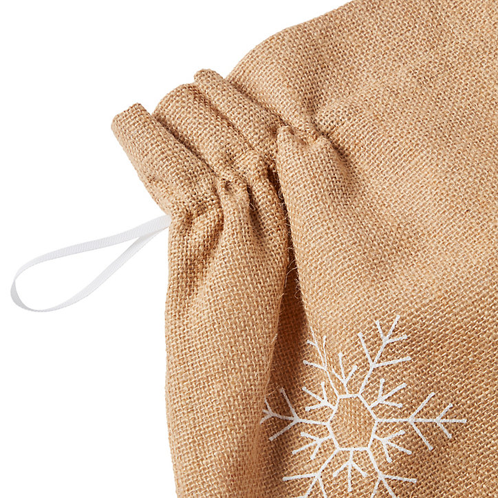Sac hotte Noël naturel flocon l.50 x H.80 cm