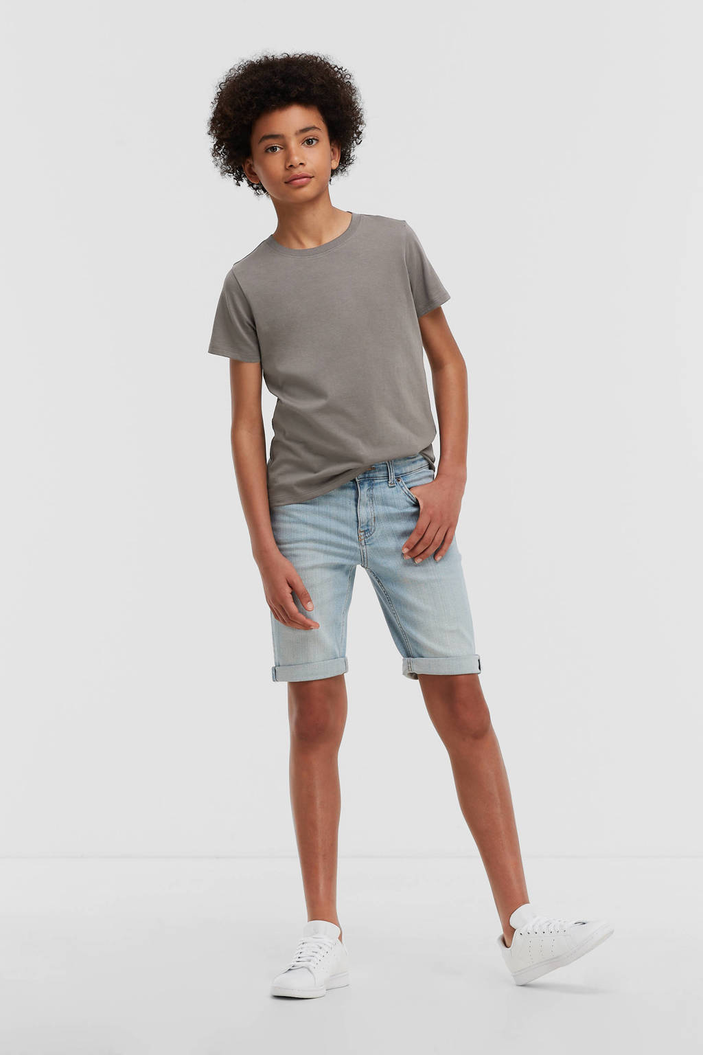 anytime denim short lichtblauw
