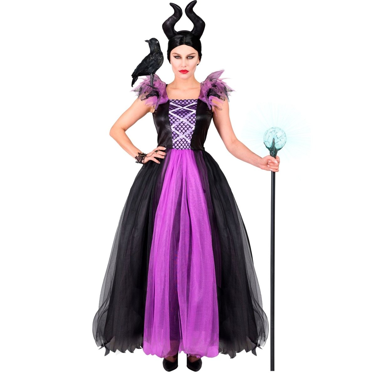 Halloween Jurk Zwart Paars Malefizia