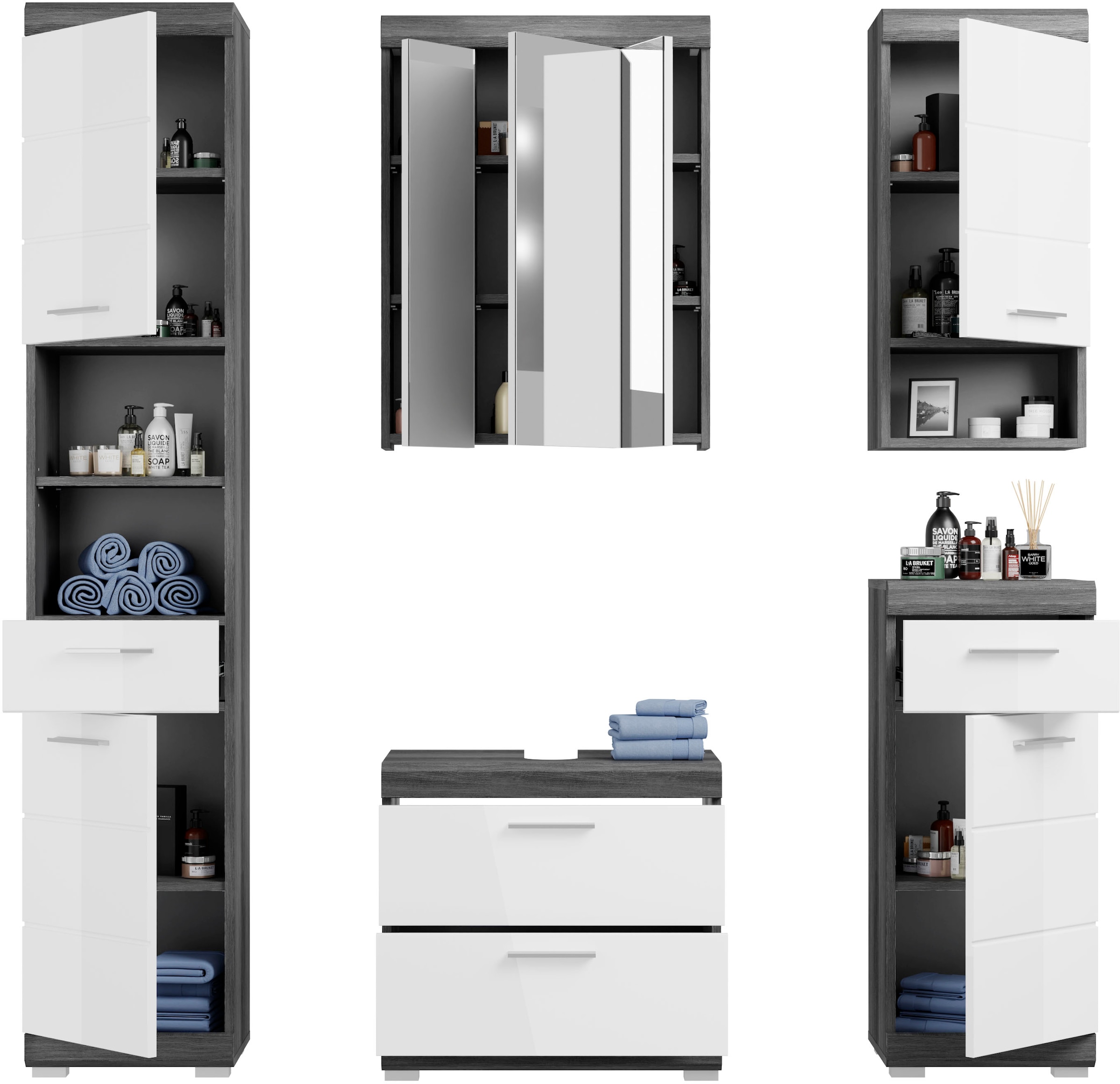 INOSIGN Badmöbel-Set »Siena, 5 teilig, bestehend aus:« Set, TOPSELLER!, 5 Stk. tlg.