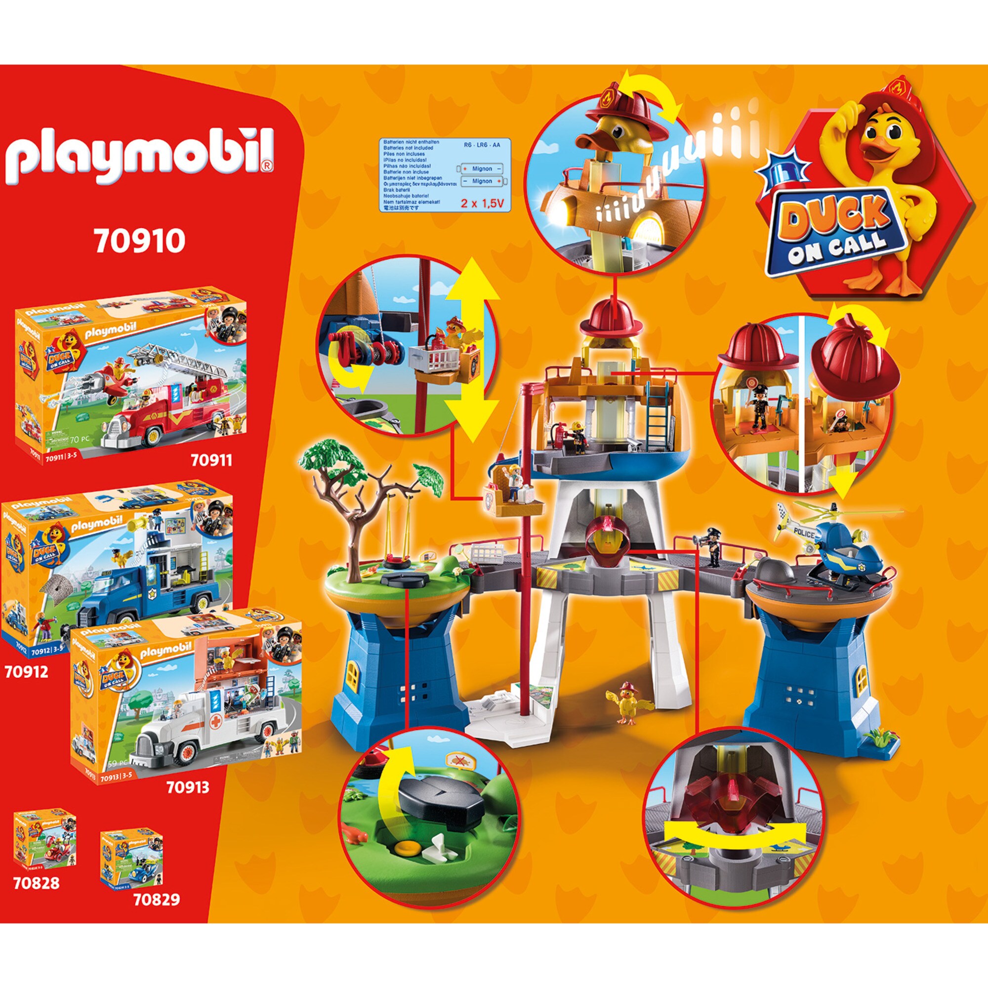 PLAYMOBIL Konstruktionsspielzeug DUCK ON CALL Das Hauptquartier