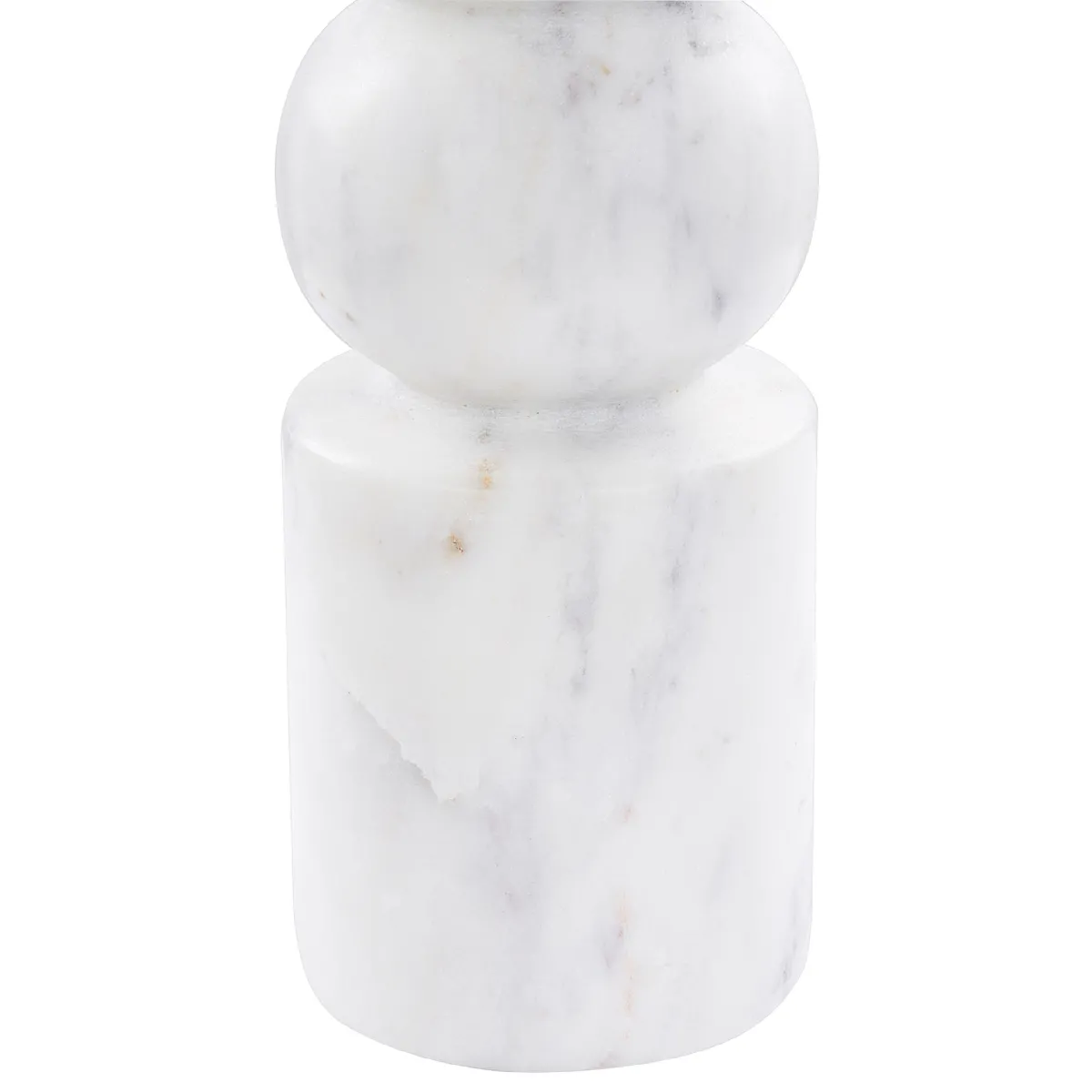 Beliani Bougeoir Marbre Blanc