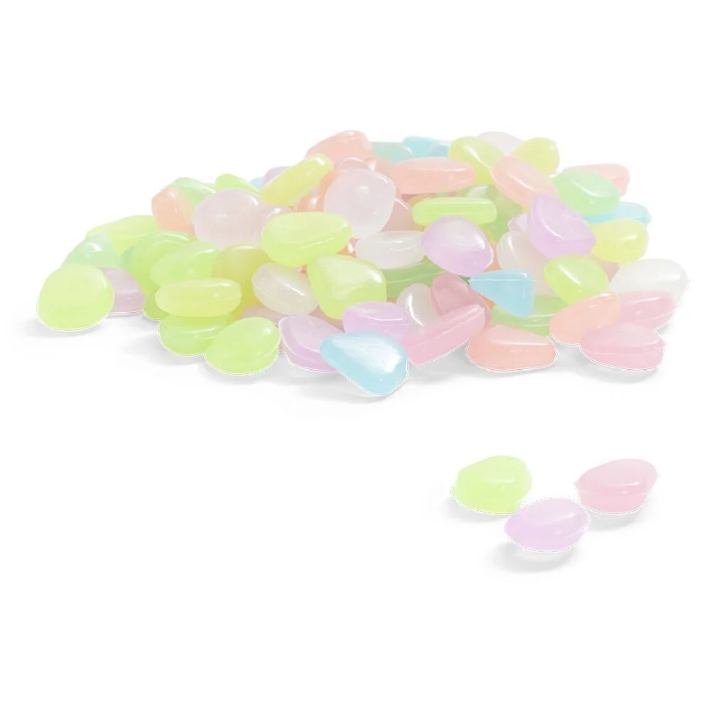 Lot de 100 galets décoratifs phosphorescents