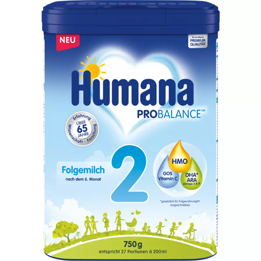 Humana Folgemilch 2 Probalance 750g ab dem 6. Monat