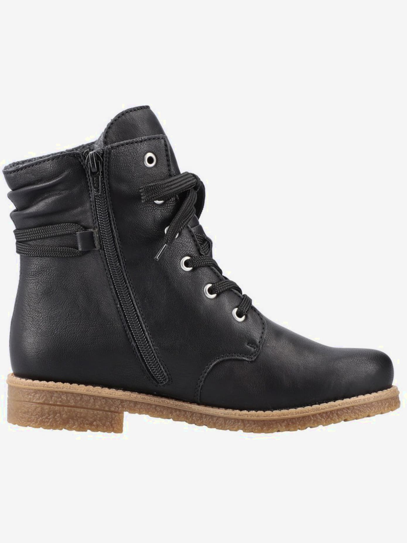 Bottines à lacets logo estampé discret