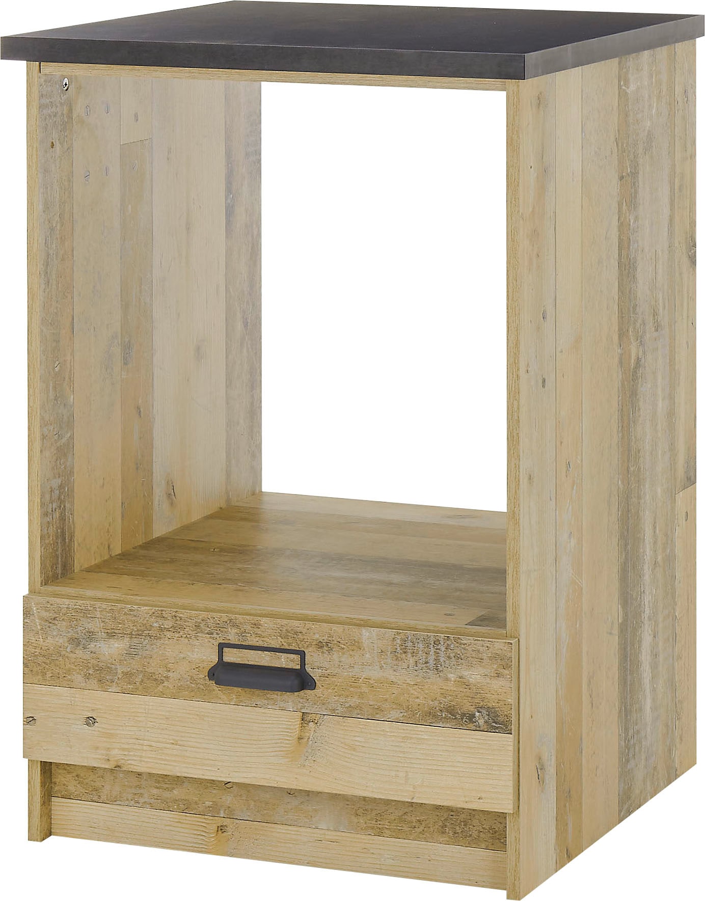 Home affaire Herdumbauschrank »Sherwood« mit Apothekergriffen aus Metall, Breite der Arbeitsplatte 63 cm