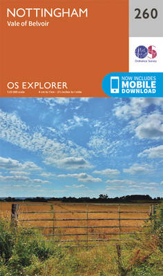 Nottingham, Vale of Belvoir - OS Explorer Map 260 (Sheet map, folded)