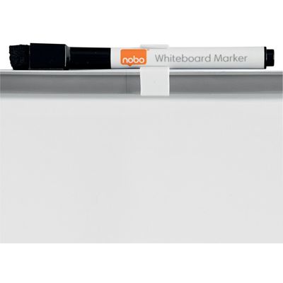 Nobo - Tableau blanc Slimline en acier laqué - 22 x 28 cm - magnétique - cadre blanc