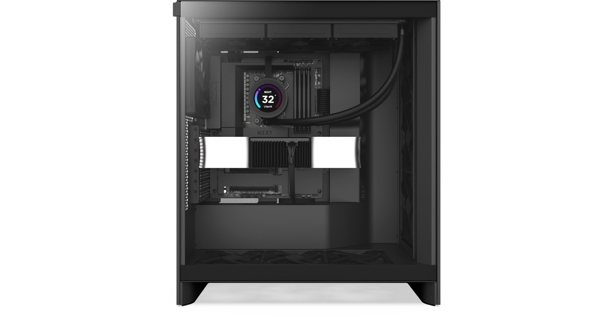 NZXTH7 Flow (2024) midi tower behuizing  (Zwart | 2x USB-A | 1x USB-C | Tempered Glass)