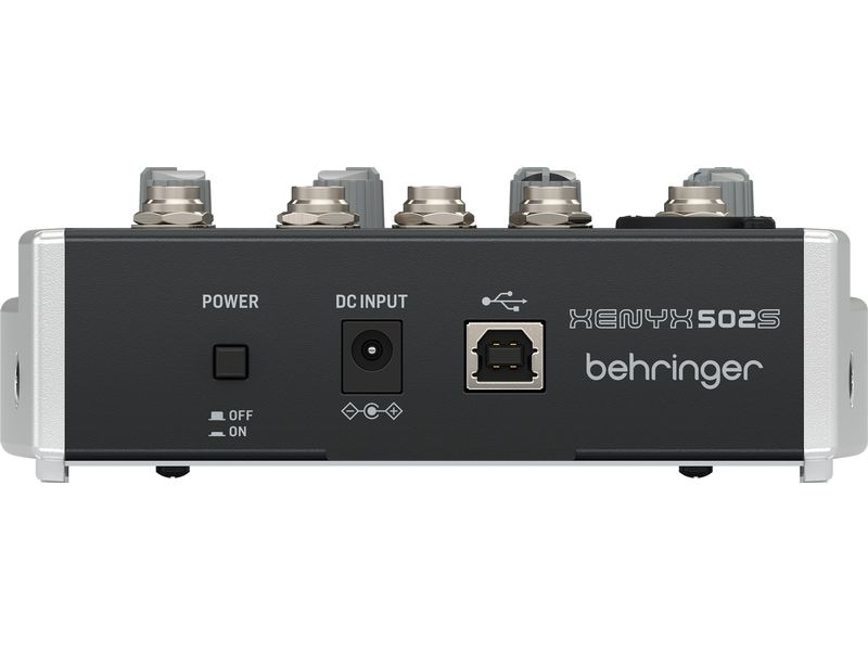 Behringer Mischpult XENYX 502S Analoges Mischpult mit 5 Eingängen und USB-Streaming-Schnittstelle