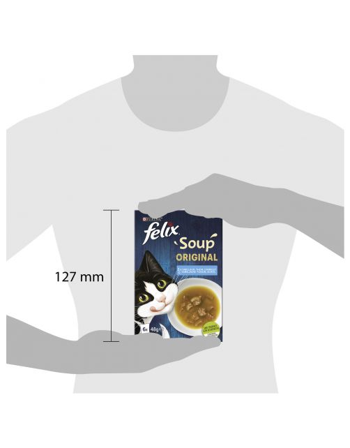 Felix Soup Vis Selectie - Kattenvoer - Kabeljauw Tonijn Schol 48 g