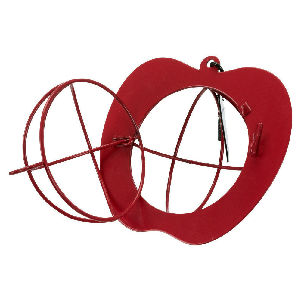 Support à boule de graisse forme de pomme pour oiseaux