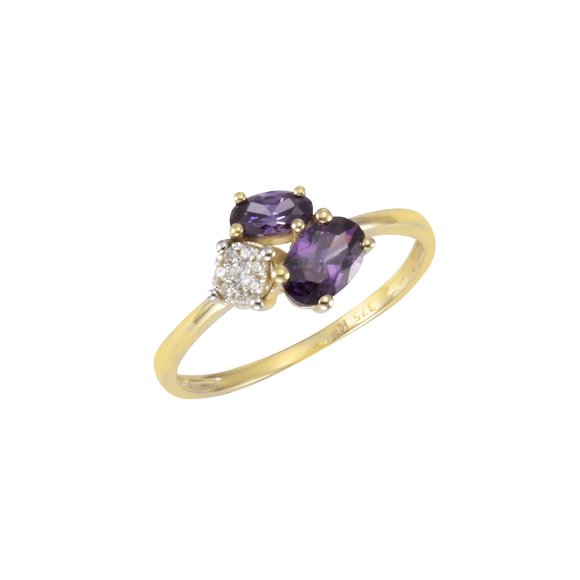 Fascination by Ellen K. Ring Gold 375 mit echtem Amethyst + Zirkonia