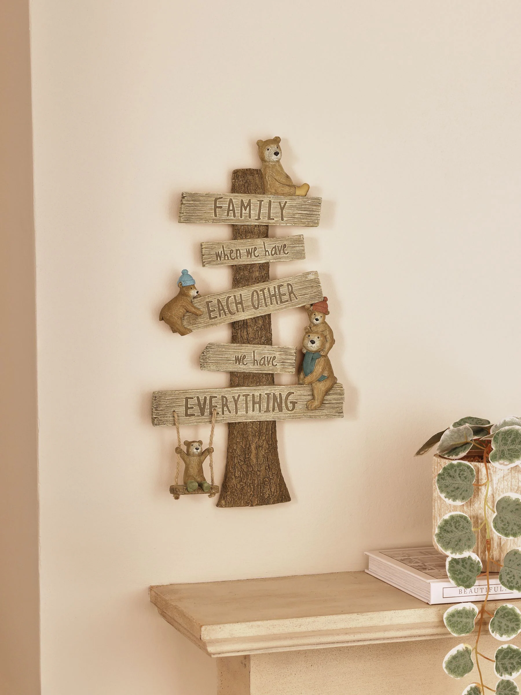 Bertie Bear familie wanddecoratie